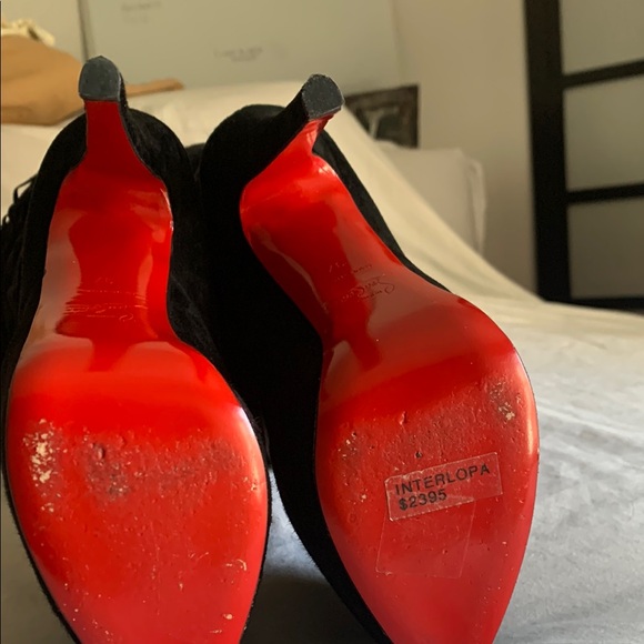 Christian Louboutin Black Fringe Boots - Picture 9 of 16